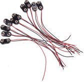 9V Batterij clip met twee draden-10 Stuks