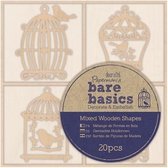 Houten vormen(20  stuks) - Bare Basics - Vogelkooien