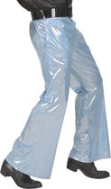 Blauwe glitter disco broek voor mannen - Verkleedkleding