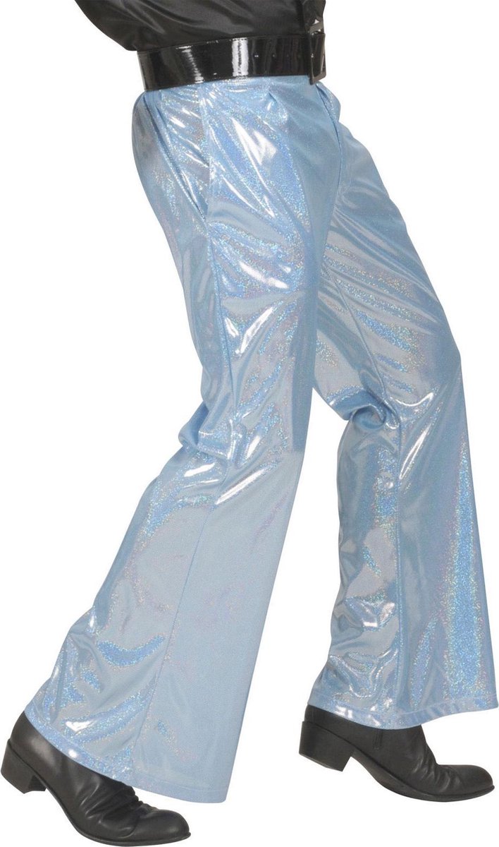 Blauwe glitter disco broek voor mannen - Verkleedkleding | bol.com