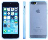 Apple iPhone 5/5S Hoesje Bumper case met achterkant Light Blue/Licht Blauw