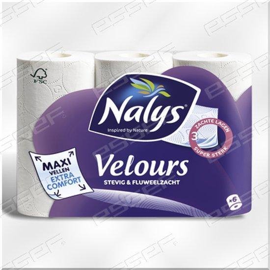 Nalys Velours Maxi Sheet Toiletpapier - 3 laags - 4 x 6 rollen