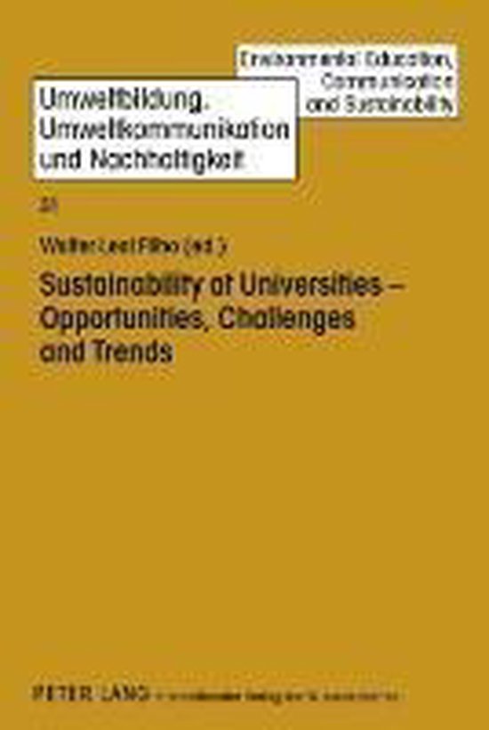 Sustainability at Universities - Opportunities, Challenges a ... - cover