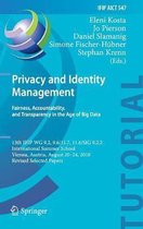 Privacy and Identity Management. Fairness, Accountability, and Transparency in the Age of Big Data