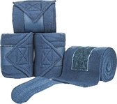Polarfleece bandages in tas rookblauw 300 cm