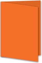 Dubbele Kaarten Set - 40 Stuks – Oranje - Met Licht ivoor kleurige enveloppen - Maak wenskaarten voor elke gelegenheid