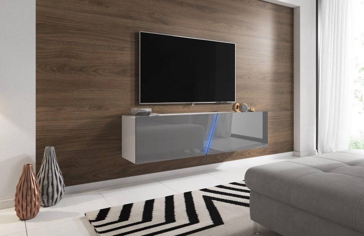 IDMarket TV-kast Seattle 180 cm - Industrieel met Opbergvakken - Van Kasten