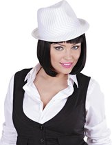 Gangster hoed voor volwassenen in het wit - Verkleedhoofddeksel