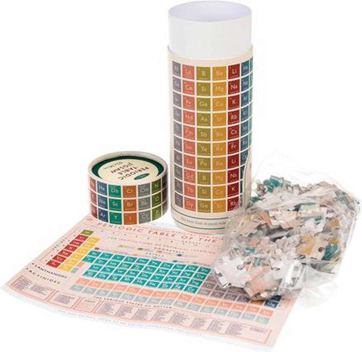 Raad eens Zich verzetten tegen Ru Puzzel Periodic Table / Periodiek systeem - 300 stukjes in koker - Rex  London | bol.com