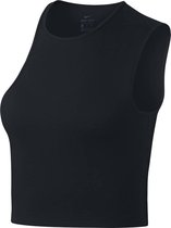 Nike Tank Asymetrical Sporttanktop Dames - Black/(Black) - Maat L