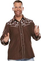 Bruine western blouse voor heren 52 (L)