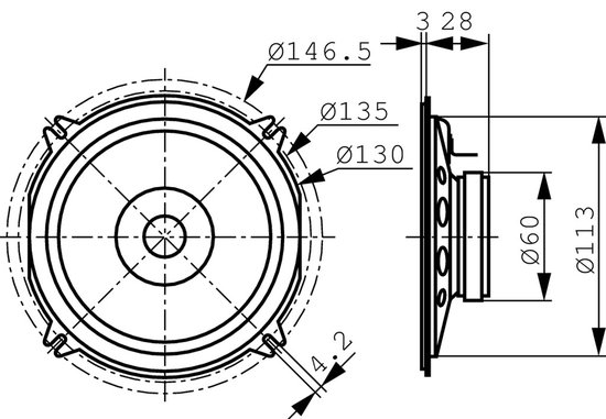 Visaton FR 12 - 4 Ohm 5 inch 13 cm Breedband-luidspreker 15 W 4 Ω — afbeelding 4