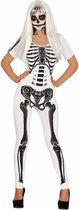 Halloween - Witte skelet catsuit kostuum voor dames 38-40 (S/M)