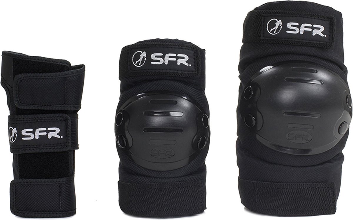 SFR Essentials Triple Pad Set Junior Zwart