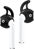 KELERINO. Anti-slip siliconen earhooks / earhoox / oorhaken geschikt voor Airpods 1 & 2 - Zwart