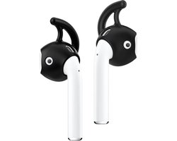 KELERINO. Anti-slip siliconen earhooks / earhoox / oorhaken geschikt voor Airpods 1 & 2 - Zwart