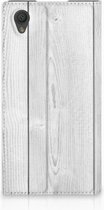 Sony Xperia L1 Standcase Hoesje Design White Wood