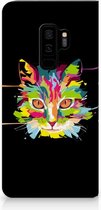 Geschikt voor Samsung Galaxy S9 Plus Uniek Standcase Hoesje Cat Color