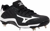 Mizuno Heist IQ Low Honkbalschoenen Metalen Spikes - Black/White - US 13