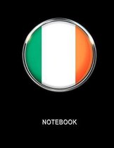 Notebook. Ireland Flag Cover. Composition Notebook. College Ruled. 8.5 x 11. 120 Pages.