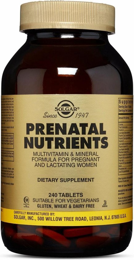Begeleiden punch meest Solgar Vitamins Prenatal Nutrients - Zwangerschapsb Multivitaminen | bol.com