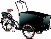 Troy E-bike Special Bakfiets - Fiets (elektrisch) - Unisex - Zwart/Bruin