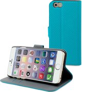 muvit iPhone 6 Plus Wallet Case met 3 kaartsloten - Turquoise/Sand