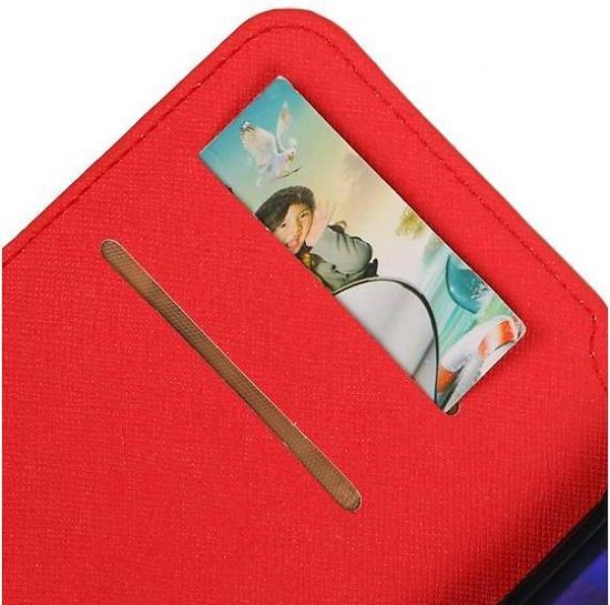 Étui LG V20 Cross Pattern TPU Bookstyle Rouge