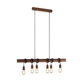 EGLO Townshend 4 Hanglamp - E27 - 100,5 cm - Antiek-Bruin