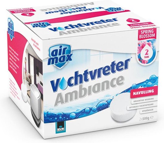 Air Max Luchtontvochtigers Vochtvreter Ambiance Tab Spring Blossom doos 2x  500g | bol.com