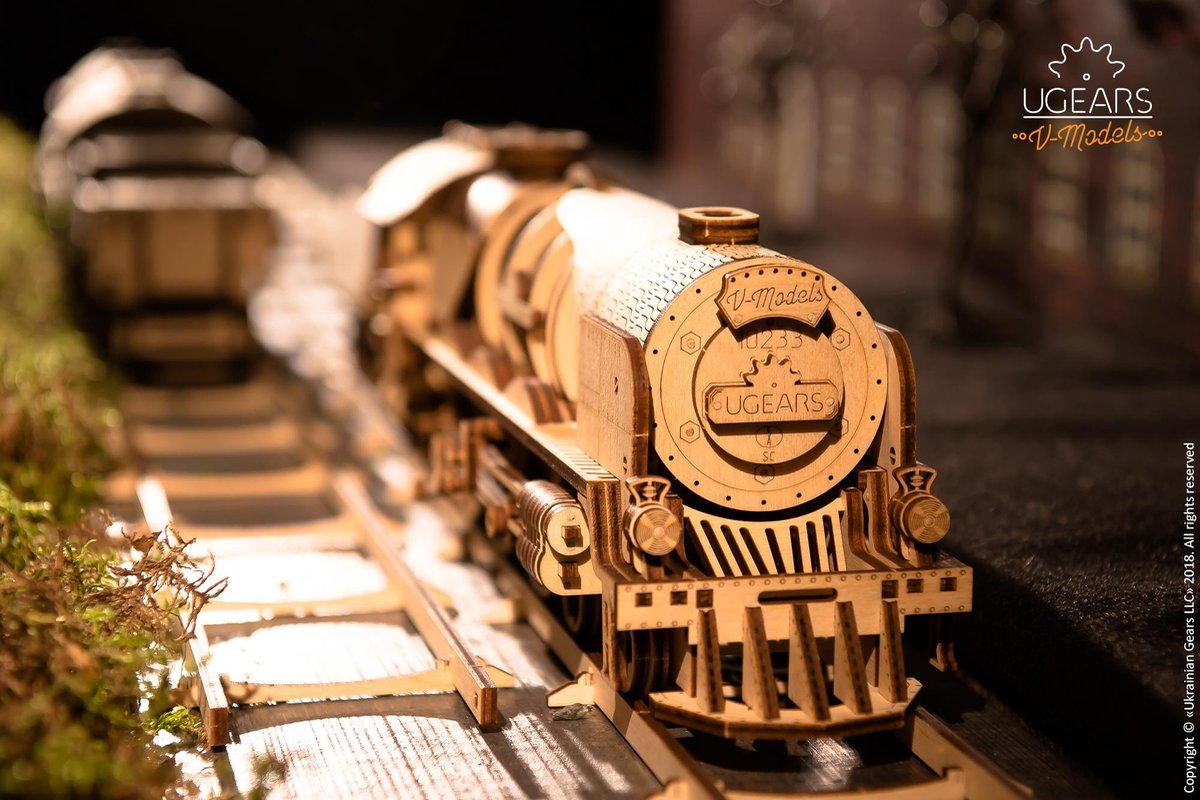 UGEARS Houten 3D Model - V-Express Stoomtrein — afbeelding 22