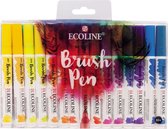 Talens Ecoline set van 30 Brush Pennen + 2 x A4 Ecoline Blokken Papier + 1 Ecoline Blender + A4 Zipperbag