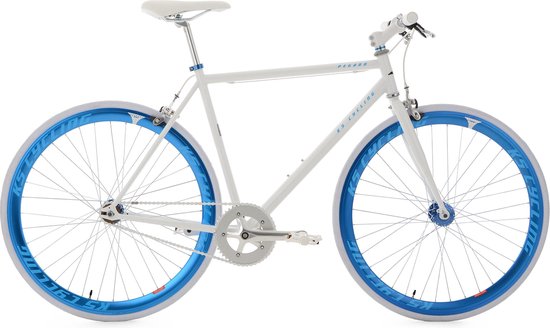 Ks Cycling Fiets Fixie fitnessbike 28" Pegado wit-blauw - | bol.com