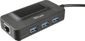 Trust Oila -  3 Poorts USB 3.0 Hub met Netwerkpoort