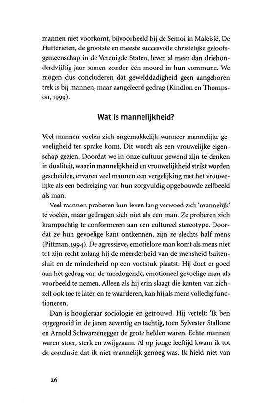 Vraag 'Wat is mannelijkheid?' gevolgd door tekst