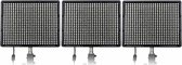 Aputure LED-672 set 3X CCC + Tas