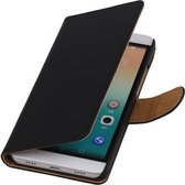 Huawei Honor 7i - Effen Booktype Wallet Hoesje Zwart