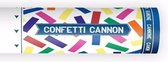 Confetti papier kanonnen kleuren mix 20 cm - Confettikanonnen - Partyshooters - Feestartikelen