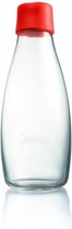 Retap Waterfles - Glas - 0,5 l - Rood