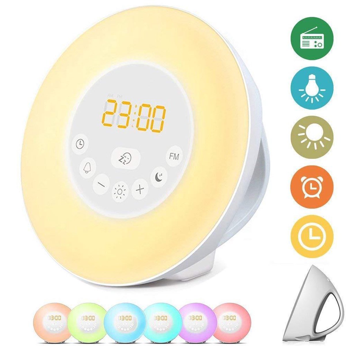 Gadgy Wake-Up Light multi color, Ø17 cm, wekkerradio