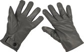 MFH Army leren handschoenen - gevoerd - grijs - MAAT L