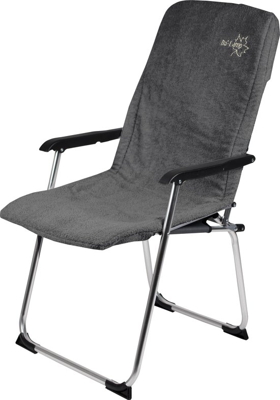 Bo-Camp - Stoelhoes S - Universeel - Gepolsterde badstof - Grijs van Bo-Camp — afbeelding 3
