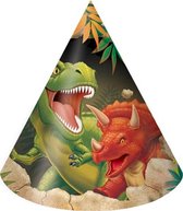 CREATIVE PARTY - Set van dinosaurus feesthoedjes - Decoratie > Feesthoedjes
