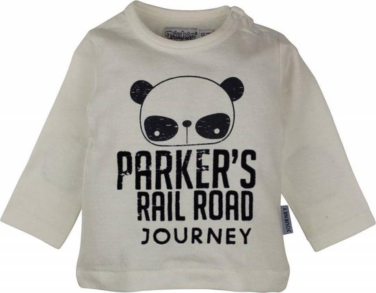 Dirkje kinderkleding Dirkje witte t-shirt Parkers railroad