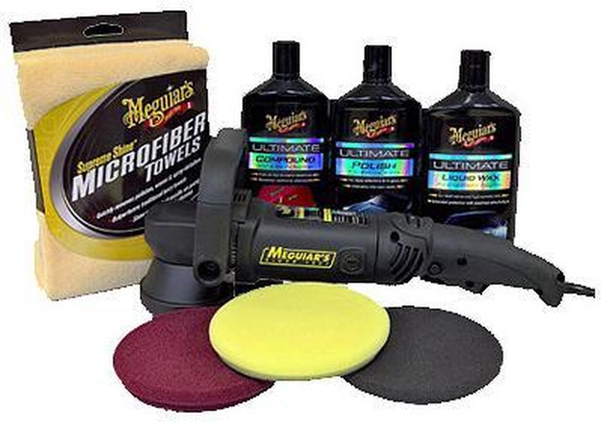 Meguiars MT310ULTKIT Professional DA Polisher Kit inclusief Pads +  Producten +Tas | bol.com