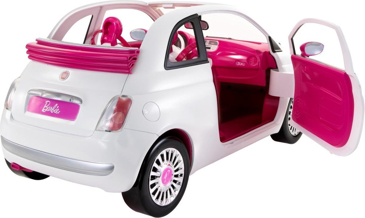 speel piano Fascineren zwaartekracht Barbie met Fiat 500 - Barbie Auto - Wit | bol.com