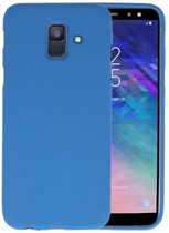 Bestcases Color Telefoonhoesje - Backcover Hoesje - Siliconen Case Back Cover voor Samsung Galaxy A6 (2018) - Navy