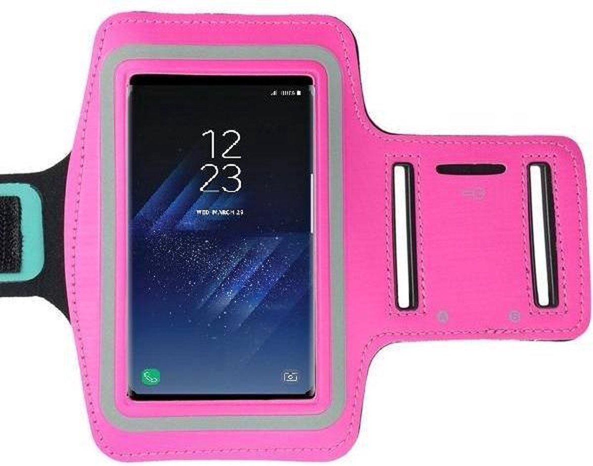 Geschikt voor Samsung Galaxy S8 Plus Roze Sport Armband hoesje