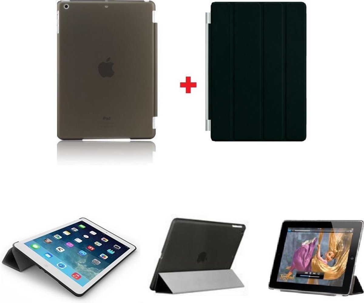 iPad 2, 3, 4 Smart Cover met/inclusief Achterkant Back Cover Hoes Black/Zwart Smartcover combinatie hoesje Companion Case | BetaalbareHoesjes.nl