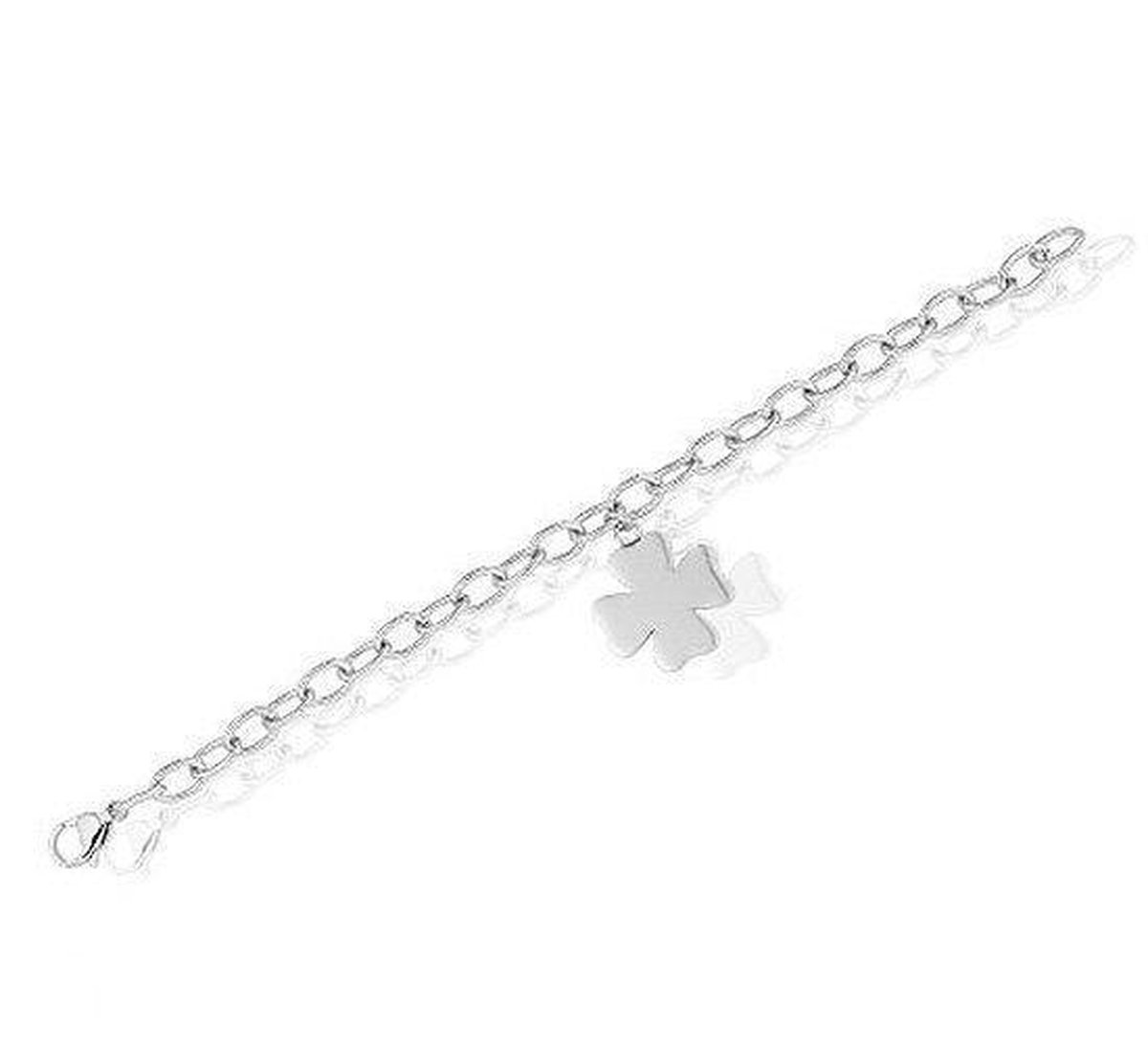 Montebello Armband Portland - 316L Staal - Bedel Klaver 12mm - 16-19cm